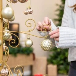 Winter Wonderland 100-Piece Rose Gold/Champagne Assorted Ornament -Christmas Decor Shop sunnydaze christmas ornament sets sme 9401 44 1000