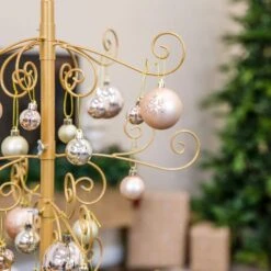 Winter Wonderland 100-Piece Rose Gold/Champagne Assorted Ornament -Christmas Decor Shop sunnydaze christmas ornament sets sme 9401 fa 1000