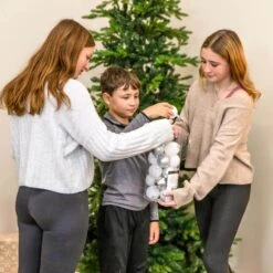 Merry Medley 24-Piece Plastic Ornament Set - 60 Mm - White/Silver -Christmas Decor Shop sunnydaze christmas ornament sets sme 98824 44 1000