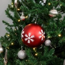 Sunnydaze 6 In. Sparkle And Shine Christmas Ball Ornament Set - Red/Silver -Christmas Decor Shop sunnydaze single christmas ornaments sme 050 fa 1000