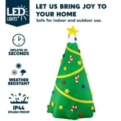 8 Ft. H X 4 Ft. W Green Vinyl Lighted Christmas Tree With Light Inflatable For Outdoor Christmas Decor 15 8 Ft. H X 4 Ft. W Green Vinyl Lighted Christmas Tree With Light Inflatable For Outdoor Christmas Decor -Christmas Decor Shop syncfun christmas inflatables 30090 76 1000