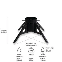 Metal Urban Geometric Christmas Tree Stand For Real Trees Up To 10 Ft. Tall -Christmas Decor Shop tree nest christmas tree stands treegio black 1f 1000