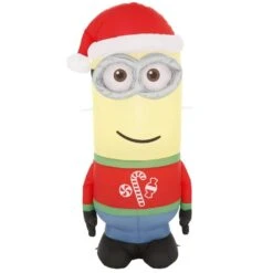 Universal 3.5 Ft. Pre-lit Inflatable Airblown Kevin In Ugly Sweater -Christmas Decor Shop universal christmas inflatables 114822 40 1000