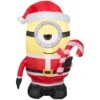 Universal 3.5 Ft. Airblown-Minion Stuart Licking Candy Cane -Christmas Decor Shop universal christmas inflatables g 116518 64 1000