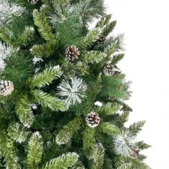 Tasha 7.4 Ft. PVC Christmas Tree, Decorated With 65 Pine Cones And Realistic Thicken Tips Over 1300 -Christmas Decor Shop utopia 4niture christmas tree stands hapx283441aaa 1f 1000