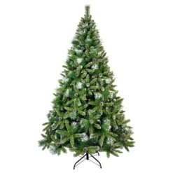 Tasha 7.4 Ft. PVC Christmas Tree, Decorated With 65 Pine Cones And Realistic Thicken Tips Over 1300