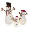 4 Ft. Snowman Family Outdoor Christmas Holiday Yard Decoration Warm White LED(3-Piece) -Christmas Decor Shop veikous christmas yard decorations pg0403 08 64 1000