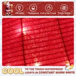 6 Ft. 3D Rooster Outdoor Christmas Holiday Yard Decoration Warm White Light -Christmas Decor Shop veikous christmas yard decorations pg0403 13 40 1000