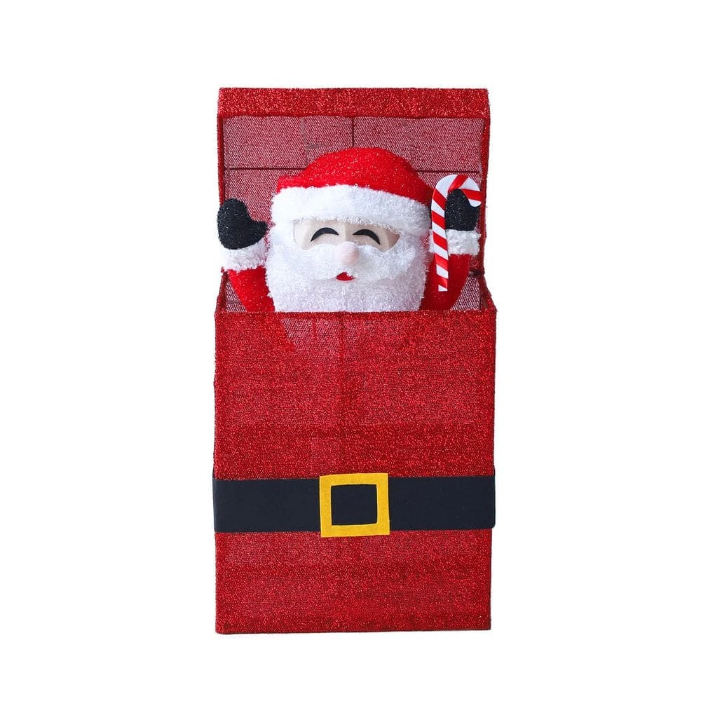 27 In. 3D Animated Santa Claus In Gift Box Outdoor Christmas Yard Decoration Warm White LED Lights 3 27 In. 3D Animated Santa Claus In Gift Box Outdoor Christmas Yard Decoration Warm White LED Lights
