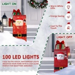 27 In. 3D Animated Santa Claus In Gift Box Outdoor Christmas Yard Decoration Warm White LED Lights 20 27 In. 3D Animated Santa Claus In Gift Box Outdoor Christmas Yard Decoration Warm White LED Lights -Christmas Decor Shop veikous christmas yard decorations pg0403 23 77 1000
