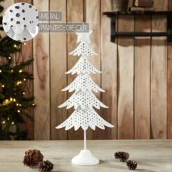 18 In. Antique White Metal Christmas Tree Figurine 9 18 In. Antique White Metal Christmas Tree Figurine -Christmas Decor Shop vhc brands christmas figurines 85292 1f 1000