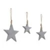 6 In. Distress Gray Wooden Star Christmas Ornament (Set Of 3) -Christmas Decor Shop vhc brands christmas ornament sets 89975 64 1000