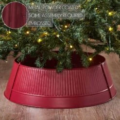 Seasons Crest 24 In. Burgundy Metal Christmas Tree Collar 13 Seasons Crest 24 In. Burgundy Metal Christmas Tree Collar -Christmas Decor Shop vhc brands christmas tree collars 85444 fa 1000