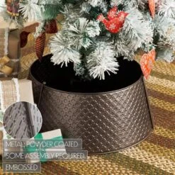 Lattice 20 In. D Bronze Metal Tree Collar 9 Lattice 20 In. D Bronze Metal Tree Collar -Christmas Decor Shop vhc brands christmas tree collars 90065 1f 1000