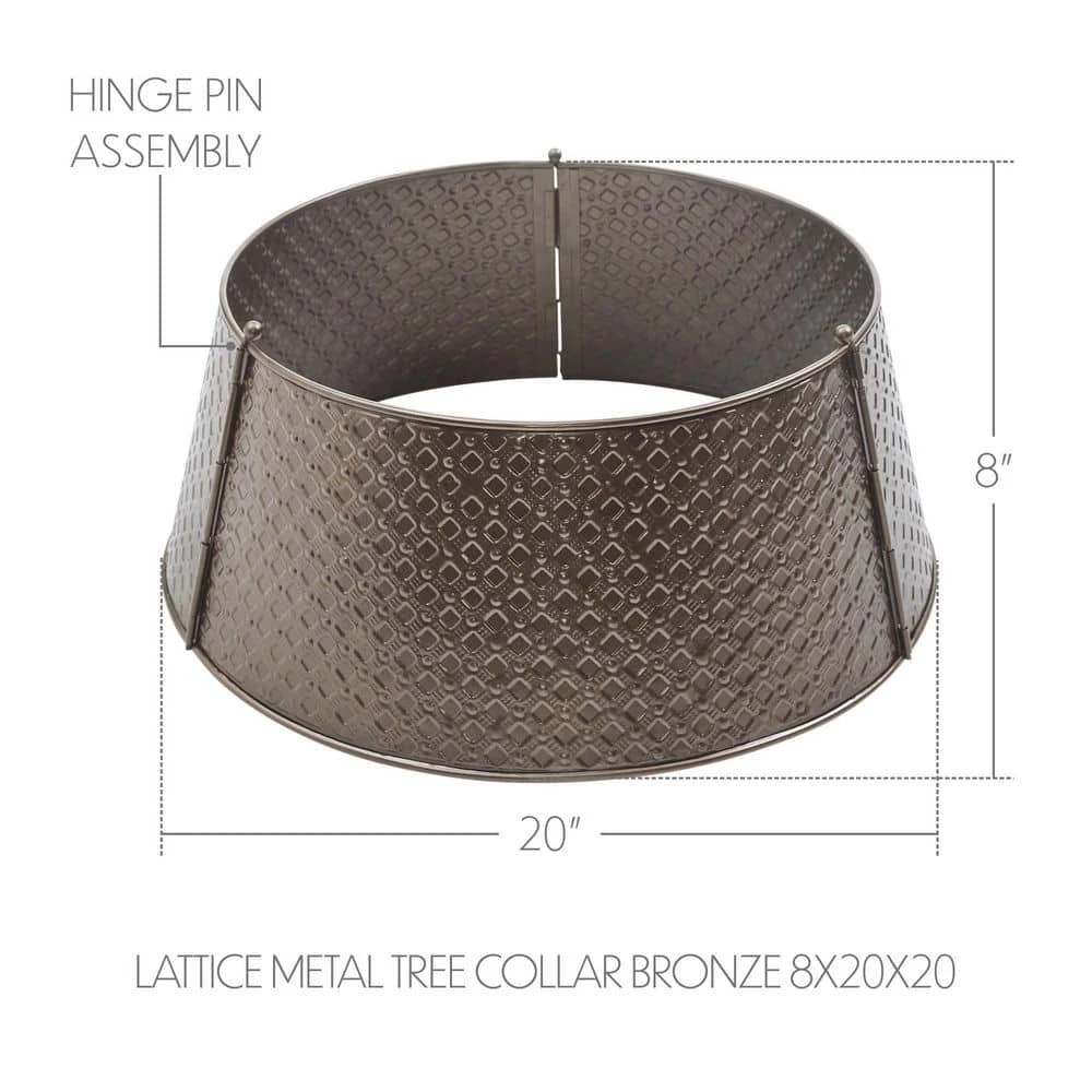 Lattice 20 In. D Bronze Metal Tree Collar 5 Lattice 20 In. D Bronze Metal Tree Collar - Image 3