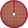 48 In. Claren Cherry Red Rustic Christmas Decor Tree Skirt -Christmas Decor Shop vhc brands christmas tree skirts 28773 64 1000