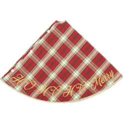 55 In. Holiday Cherry Red Farmhouse Christmas Decor Tree Skirt -Christmas Decor Shop vhc brands christmas tree skirts 31970 4f 1000