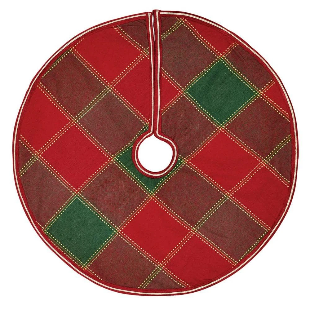 21 In. Tristan Cherry Red Traditional Christmas Decor Mini Tree Skirt 3 21 In. Tristan Cherry Red Traditional Christmas Decor Mini Tree Skirt