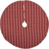 48 In. Galway Barn Red Rustic Christmas Decor Tree Skirt -Christmas Decor Shop vhc brands christmas tree skirts 32196 64 1000