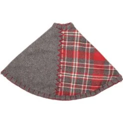 21 In. Anderson Cherry Red Rustic Christmas Decor Patchwork Mini Tree Skirt -Christmas Decor Shop vhc brands christmas tree skirts 32215 4f 1000