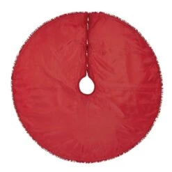 48 In. Red Festive Burlap Farmhouse Christmas Decor Tree Skirt 6 48 In. Red Festive Burlap Farmhouse Christmas Decor Tree Skirt -Christmas Decor Shop vhc brands christmas tree skirts 32261 c3 1000