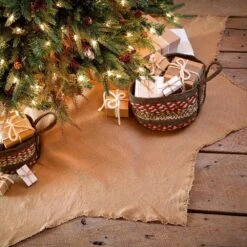 48 In. Burlap Natural Tan Farmhouse Christmas Decor Tree Skirt 17 48 In. Burlap Natural Tan Farmhouse Christmas Decor Tree Skirt -Christmas Decor Shop vhc brands christmas tree skirts 6176 31 1000