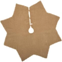 48 In. Burlap Natural Tan Farmhouse Christmas Decor Tree Skirt 11 48 In. Burlap Natural Tan Farmhouse Christmas Decor Tree Skirt -Christmas Decor Shop vhc brands christmas tree skirts 6176 c3 1000