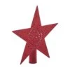 6.75 Inch Barn Red Christmas Tree Topper-Punched Metal Star Design -Christmas Decor Shop vhc brands christmas tree toppers 90053 64 1000