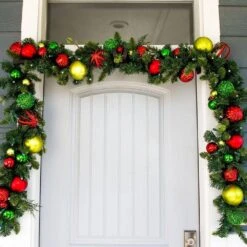 9 Ft. Pre-Lit LED Festive Holiday Garland -Christmas Decor Shop village lighting company christmas garland v 20565 44 1000