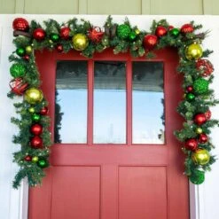 9 Ft. Pre-Lit LED Festive Holiday Garland -Christmas Decor Shop village lighting company christmas garland v 20565 e1 1000