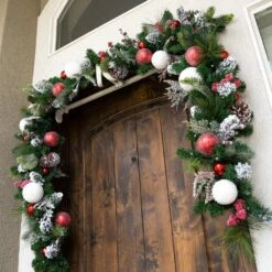 9 Ft. Pre-Lit LED Frosted Wonderland Garland -Christmas Decor Shop village lighting company christmas garland v 20717 4f 1000