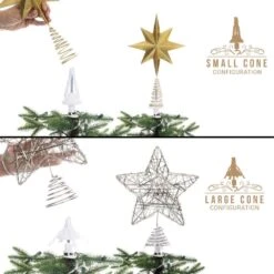 Christmas Tree Topper Holder (White) -Christmas Decor Shop village lighting company christmas tree toppers v 20910 wht rs 1f 1000