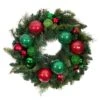 24 In. Battery Operated Pre-Lit LED Artificial Christmas Wreath With Decorative Add-Ins - Christmas Cheer -Christmas Decor Shop village lighting company christmas wreaths v 20707 lt 64 1000