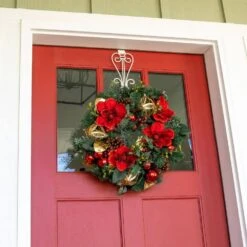 24 In. Artificial Red Magnolia Wreath -Christmas Decor Shop village lighting company christmas wreaths v 20718 4f 1000