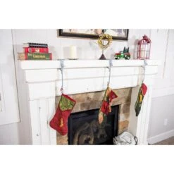 Garland And Stocking Hanger Silver Stocking Holder (2-Pack) -Christmas Decor Shop village lighting company stocking holders v 20530 slv rs2 4f 1000