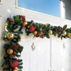 Brown Double Door Garland Hanger (for 52 In. Artificial - 82 In. Artificial Wide Doors) -Christmas Decor Shop village lighting company wreath hangers v 10831 rs 1f 1000