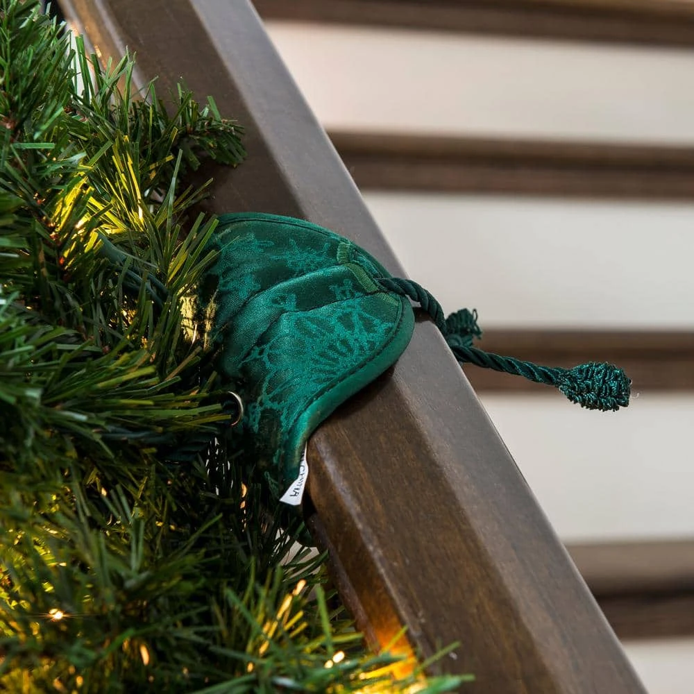 Bannister Protecting Polyester 16 In. Artificial Garland Ties (3-Set) 4 Bannister Protecting Polyester 16 In. Artificial Garland Ties (3-Set) - Image 2