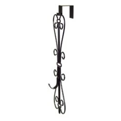 Black Metal 5 In. Artificial - 19 In. Artificial Adjustable Wreath Hanger (Elegant Design) 19 Black Metal 5 In. Artificial - 19 In. Artificial Adjustable Wreath Hanger (Elegant Design) -Christmas Decor Shop village lighting company wreath hangers v 20537 blk 31 1000