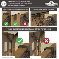 Black Metal 5 In. Artificial - 19 In. Artificial Adjustable Wreath Hanger (Elegant Design) 16 Black Metal 5 In. Artificial - 19 In. Artificial Adjustable Wreath Hanger (Elegant Design) -Christmas Decor Shop village lighting company wreath hangers v 20537 blk 44 1000