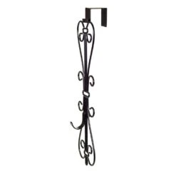 Black Metal 5 In. Artificial - 19 In. Artificial Adjustable Wreath Hanger (Elegant Design) 14 Black Metal 5 In. Artificial - 19 In. Artificial Adjustable Wreath Hanger (Elegant Design) -Christmas Decor Shop village lighting company wreath hangers v 20537 blk 4f 1000