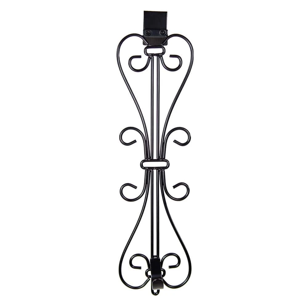 Black Metal 5 In. Artificial - 19 In. Artificial Adjustable Wreath Hanger (Elegant Design) 3 Black Metal 5 In. Artificial - 19 In. Artificial Adjustable Wreath Hanger (Elegant Design)
