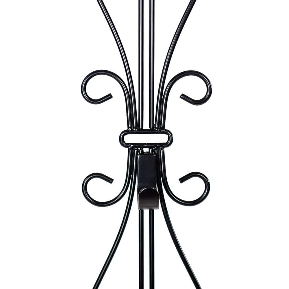 Black Metal 5 In. Artificial - 19 In. Artificial Adjustable Wreath Hanger (Elegant Design) 4 Black Metal 5 In. Artificial - 19 In. Artificial Adjustable Wreath Hanger (Elegant Design) - Image 2