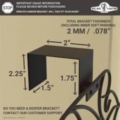 White Metal 5 In. Artificial - 19 In. Artificial Adjustable Wreath Hanger (Colonial Design) -Christmas Decor Shop village lighting company wreath hangers v 20569 wht 77 1000