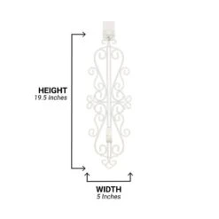 White Metal 5 In. Artificial - 19 In. Artificial Adjustable Wreath Hanger (Colonial Design) -Christmas Decor Shop village lighting company wreath hangers v 20569 wht fa 1000