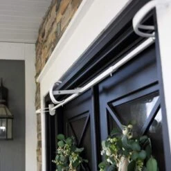 White Double Door Garland Hanger (for 52 In. Artificial - 82 In. Artificial Wide Doors) -Christmas Decor Shop village lighting company wreath hangers v 20721 wht 44 1000