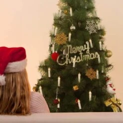 50-Count Flameless LED Candle Clip-On White Lights Christmas String Lights -Christmas Decor Shop vivohome christmas string lights x001ugm1hj 1f 1000