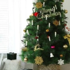 50-Count Flameless LED Candle Clip-On White Lights Christmas String Lights -Christmas Decor Shop vivohome christmas string lights x001ugm1hj 4f 1000