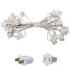 25 Ft. C9/E17 White Wire Socket Stringer With 12 In. Spacing -Christmas Decor Shop wintergreen lighting christmas light accessories 78562 64 1000