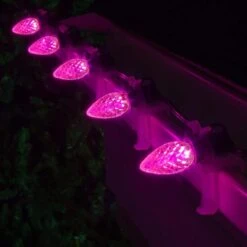 OptiCore C7 LED Pink Faceted Shatter-Resistant Christmas Light Bulbs (25-Pack) -Christmas Decor Shop wintergreen lighting christmas light bulbs 72634 4f 1000