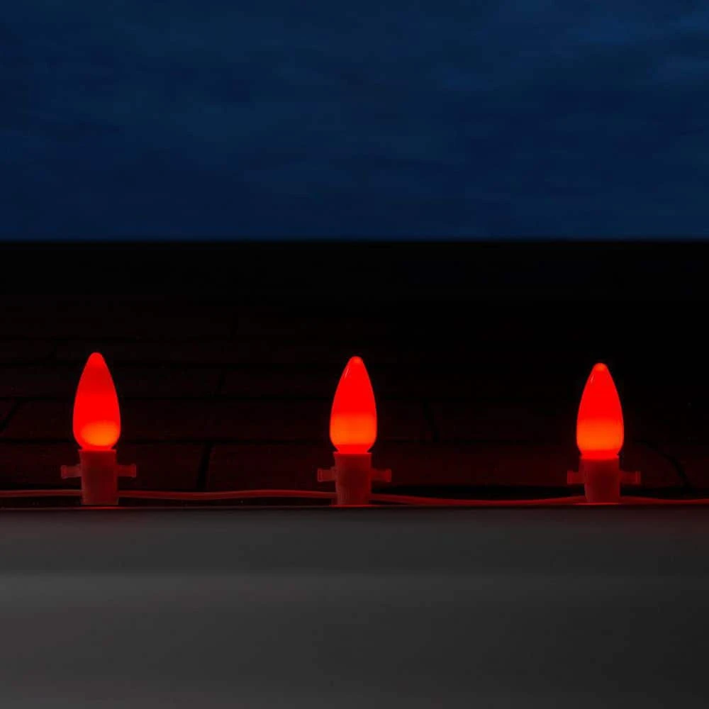 OptiCore C9 LED Red Smooth/Opaque Shatter-Resistant Christmas Light Bulbs (25-Pack) 6 OptiCore C9 LED Red Smooth/Opaque Shatter-Resistant Christmas Light Bulbs (25-Pack) - Image 4